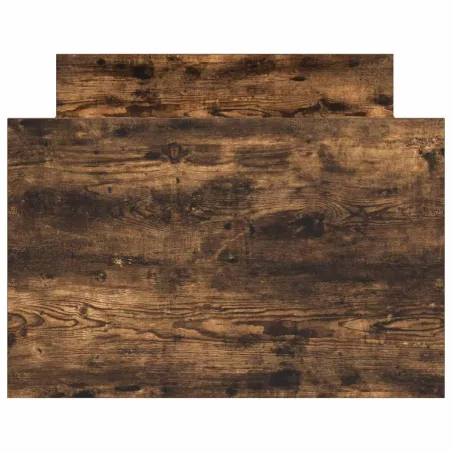 Cadre de lit sans matelas chêne fumé 75x190 cm