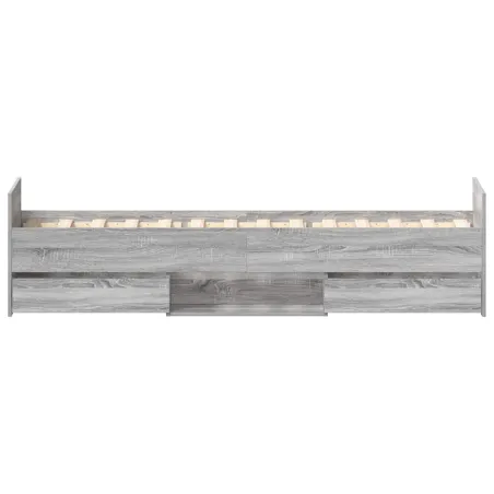 Cadre de lit sans matelas sonoma gris 75x190 cm