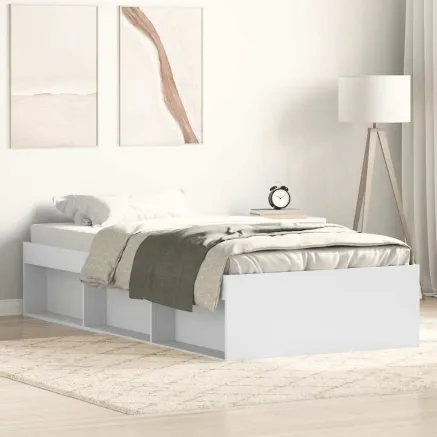 Cadre de lit sans matelas blanc 90x200 cm
