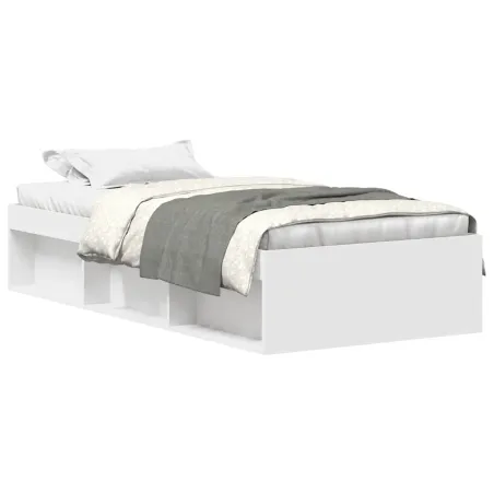 Cadre de lit sans matelas blanc 90x200 cm