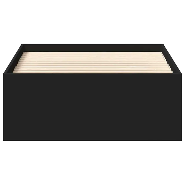 Cadre de lit sans matelas noir 90x200 cm