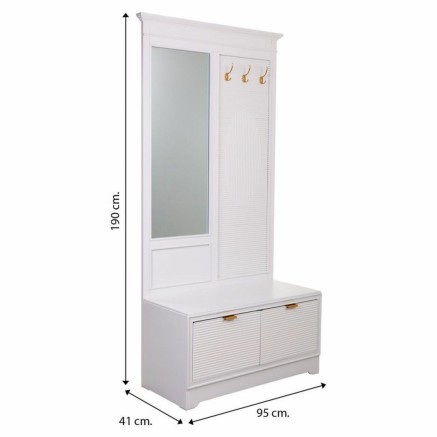 Meuble d'Entrée avec 2 Tiroirs Alexandra House Living Doré 7 x 190 x 2
