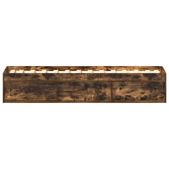 Cadre de lit sans matelas chêne fumé 90x200 cm