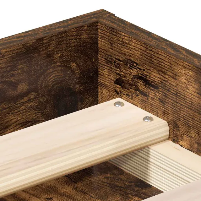 Cadre de lit sans matelas chêne fumé 90x200 cm
