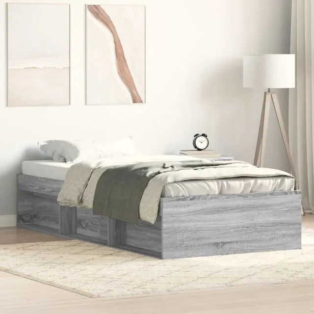 Cadre de lit sans matelas sonoma gris 90x200 cm