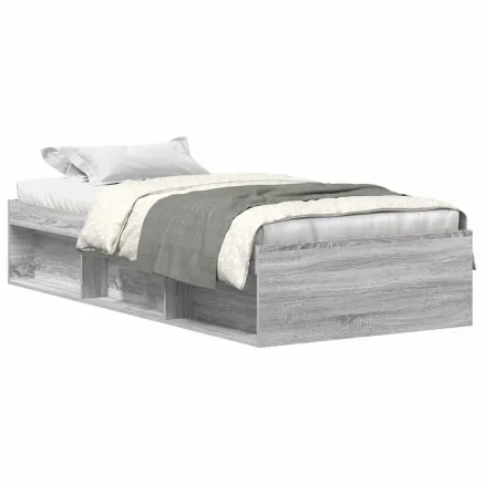 Cadre de lit sans matelas sonoma gris 90x200 cm 2