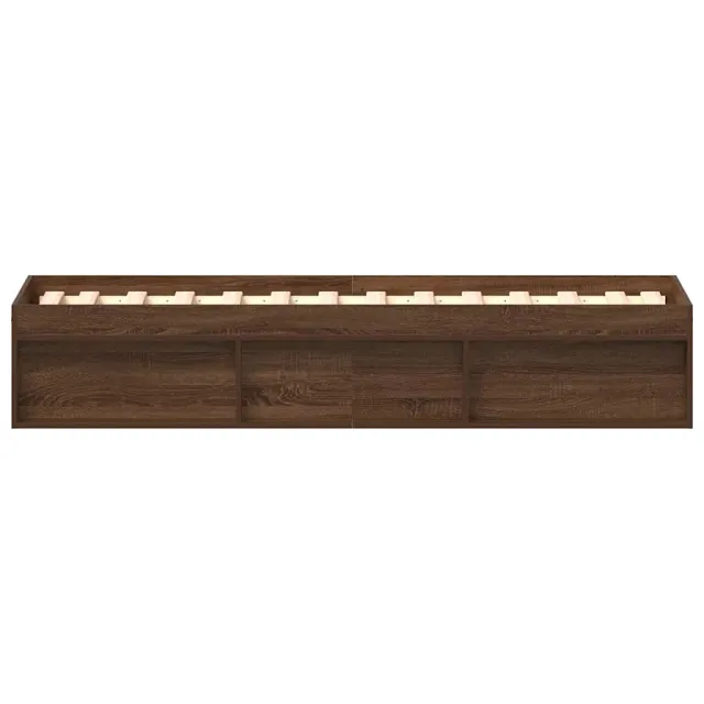 Cadre de lit sans matelas chêne marron 90x200 cm