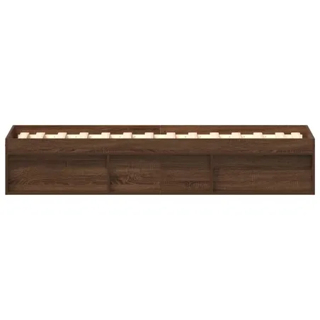 Cadre de lit sans matelas chêne marron 90x200 cm