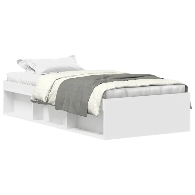 Cadre de lit sans matelas blanc 100x200 cm