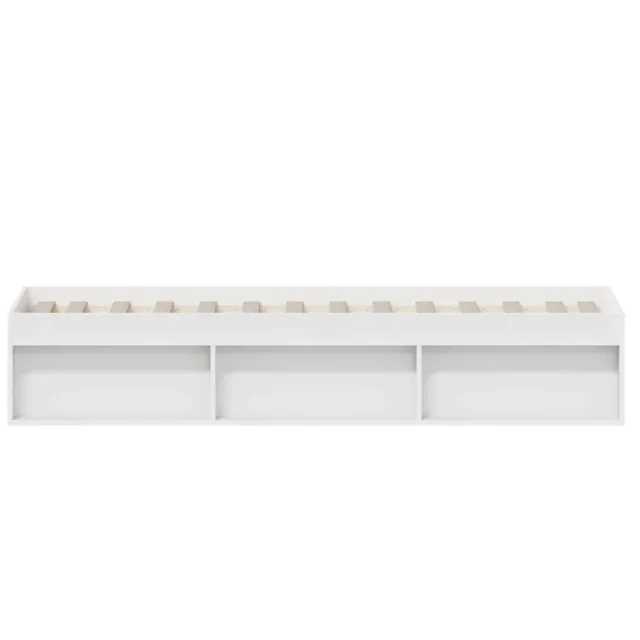Cadre de lit sans matelas blanc 100x200 cm