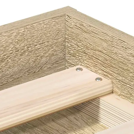 Cadre de lit sans matelas chêne sonoma 100x200 cm