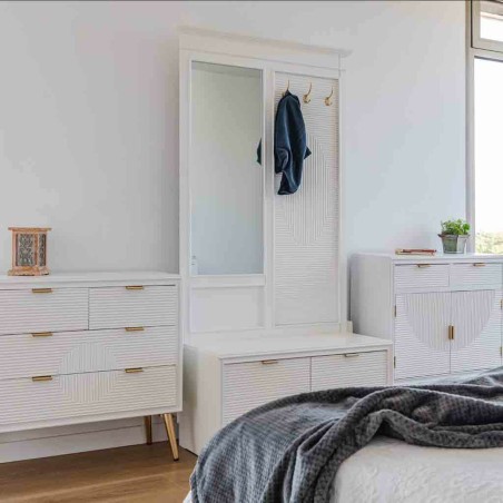 Recibidor con 2 Cajones Alexandra House Living Dorado 7 x 190 x 95 cm