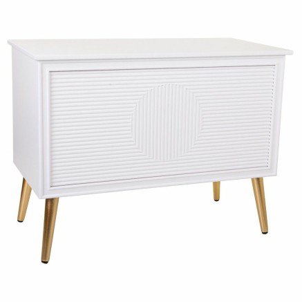 Storage chest with seat Alexandra House Living Golden MDF Wood 41 x 62