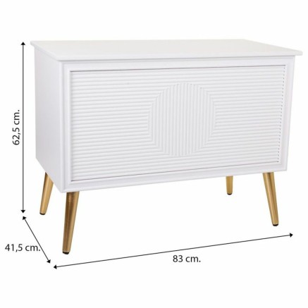 Kofferbank Alexandra House Living Gold Holz MDF 41 x 62 x 83 cm 2