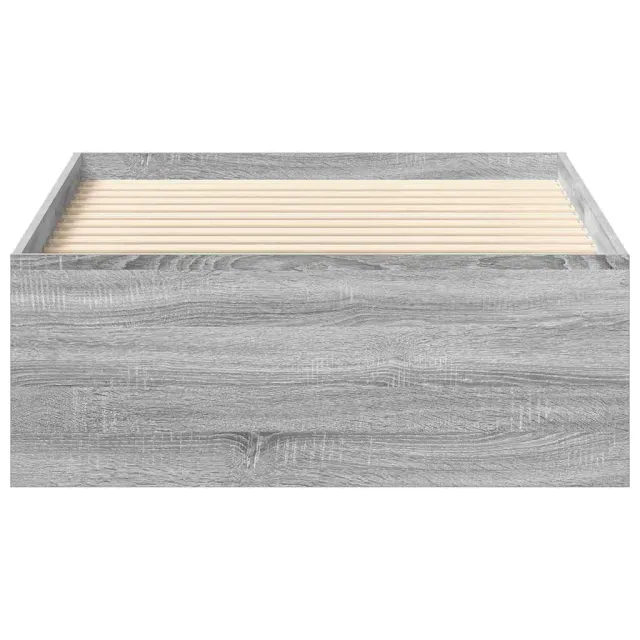 Cadre de lit sans matelas sonoma gris 100x200 cm