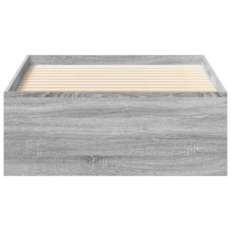 Cadre de lit sans matelas sonoma gris 100x200 cm