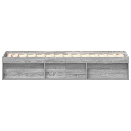 Cadre de lit sans matelas sonoma gris 100x200 cm