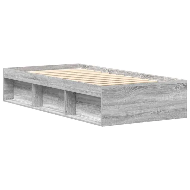 Cadre de lit sans matelas sonoma gris 100x200 cm