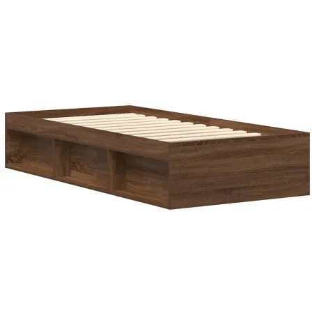 Cadre de lit sans matelas chêne marron 100x200 cm
