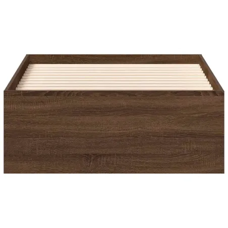 Cadre de lit sans matelas chêne marron 100x200 cm