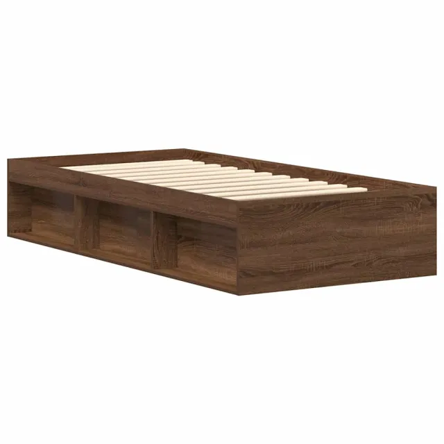 Cadre de lit sans matelas chêne marron 100x200 cm