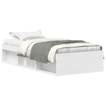 Cadre de lit sans matelas blanc 90x190 cm 2