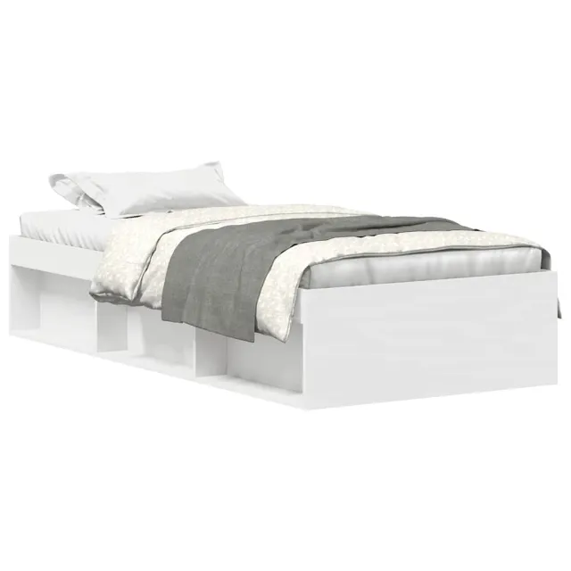 Cadre de lit sans matelas blanc 90x190 cm