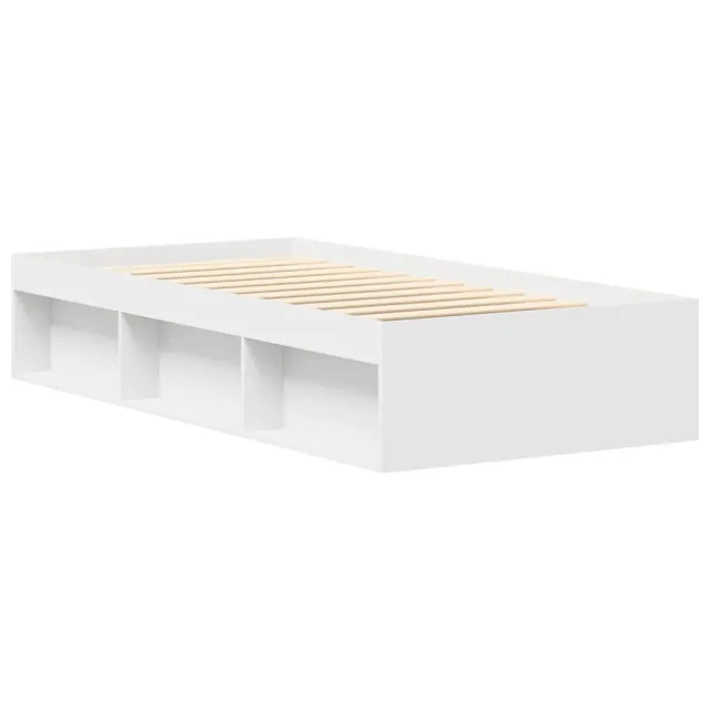 Cadre de lit sans matelas blanc 90x190 cm