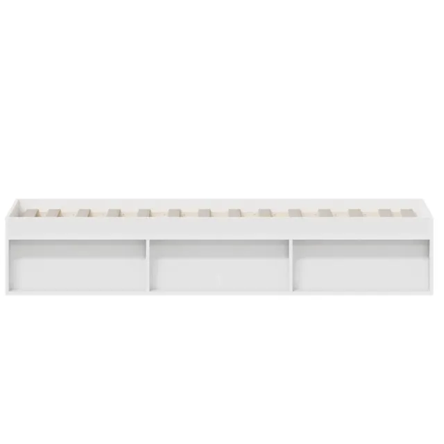 Cadre de lit sans matelas blanc 90x190 cm