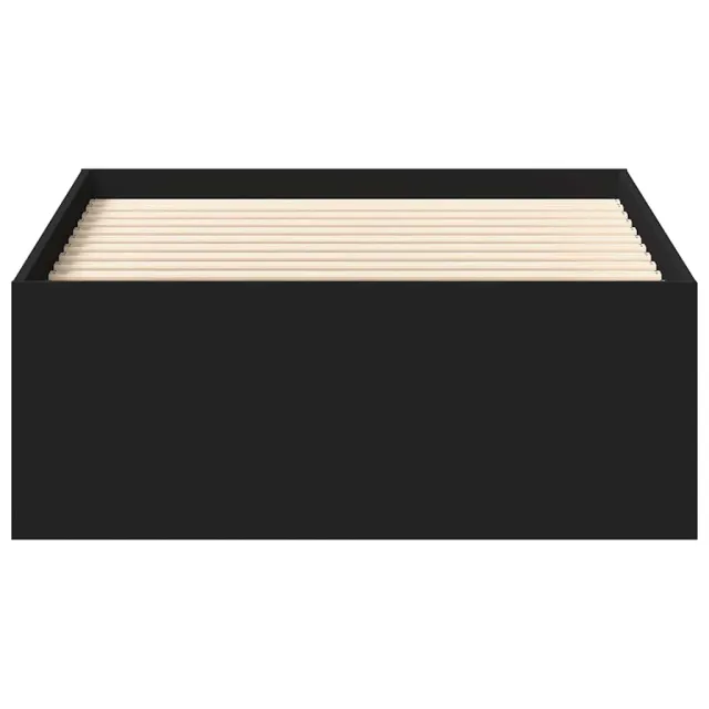 Cadre de lit sans matelas noir 90x190 cm