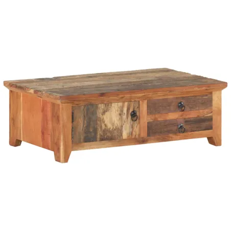 Table basse 90x50x31 cm Bois de récupération massif