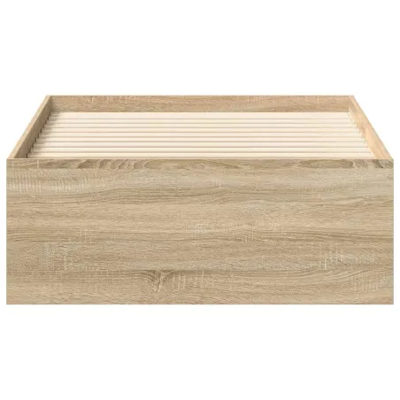 Cadre de lit sans matelas chêne sonoma 90x190 cm