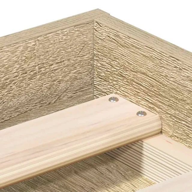 Cadre de lit sans matelas chêne sonoma 90x190 cm