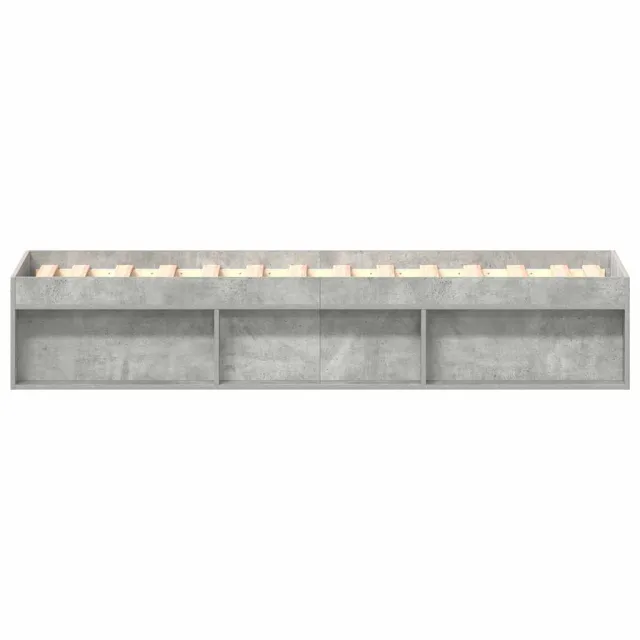 Cadre de lit sans matelas gris béton 90x190 cm