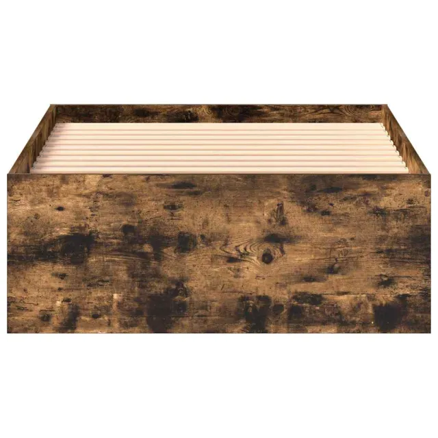 Cadre de lit sans matelas chêne fumé 90x190 cm