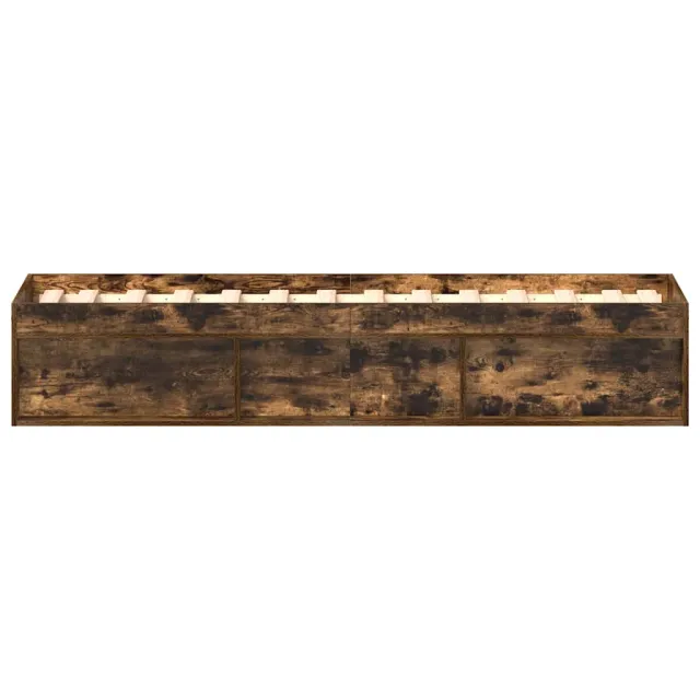 Cadre de lit sans matelas chêne fumé 90x190 cm