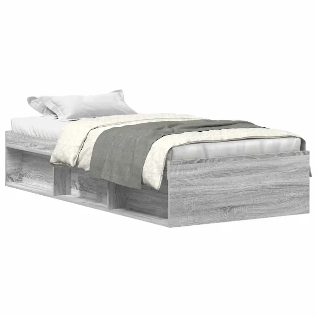 Cadre de lit sans matelas sonoma gris 90x190 cm
