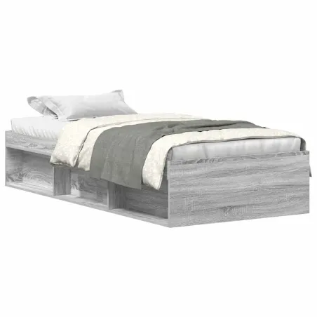 Cadre de lit sans matelas sonoma gris 90x190 cm