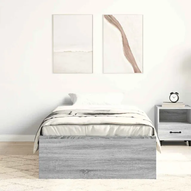 Cadre de lit sans matelas sonoma gris 90x190 cm