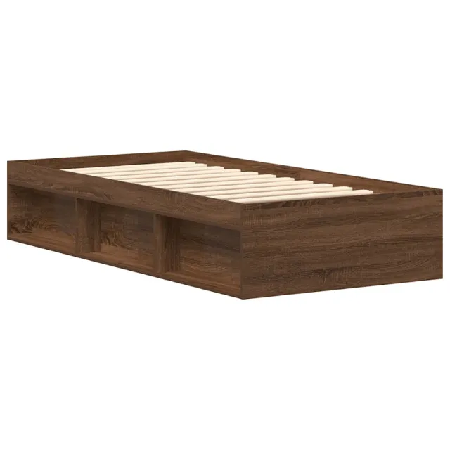 Cadre de lit sans matelas chêne marron 90x190 cm