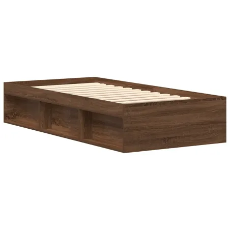 Cadre de lit sans matelas chêne marron 90x190 cm