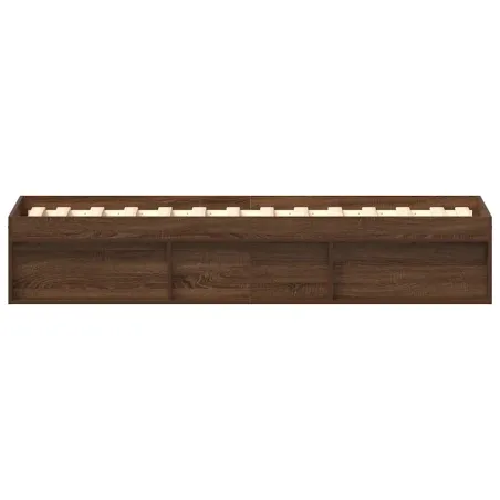Cadre de lit sans matelas chêne marron 90x190 cm