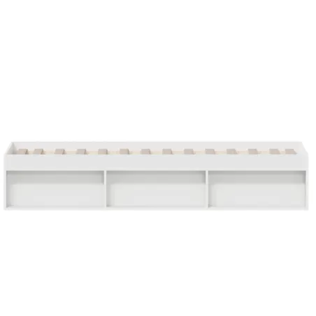 Cadre de lit sans matelas blanc 75x190 cm