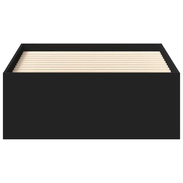 Cadre de lit sans matelas noir 75x190 cm