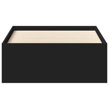 Cadre de lit sans matelas noir 75x190 cm