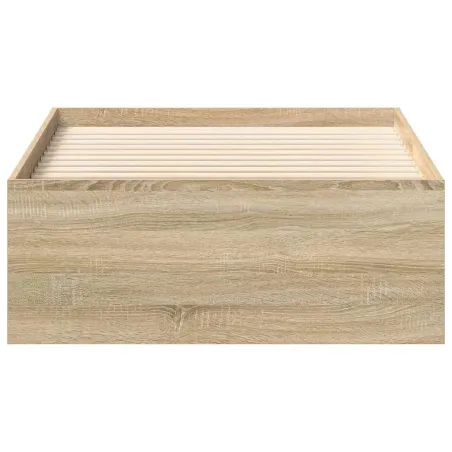 Cadre de lit sans matelas chêne sonoma 75x190 cm