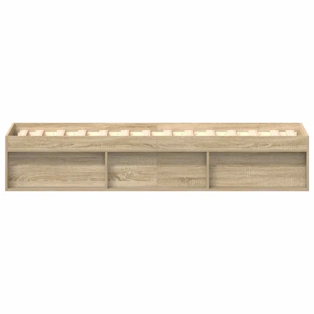 Cadre de lit sans matelas chêne sonoma 75x190 cm