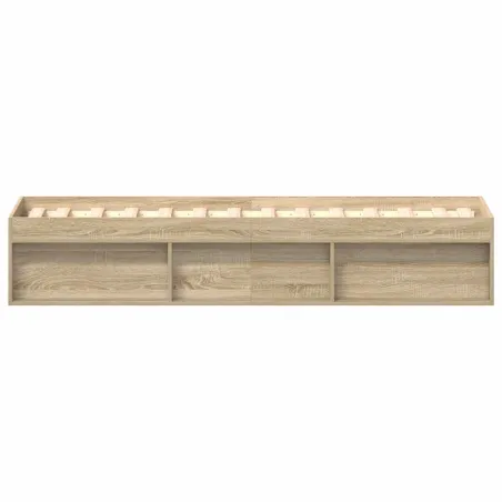 Cadre de lit sans matelas chêne sonoma 75x190 cm