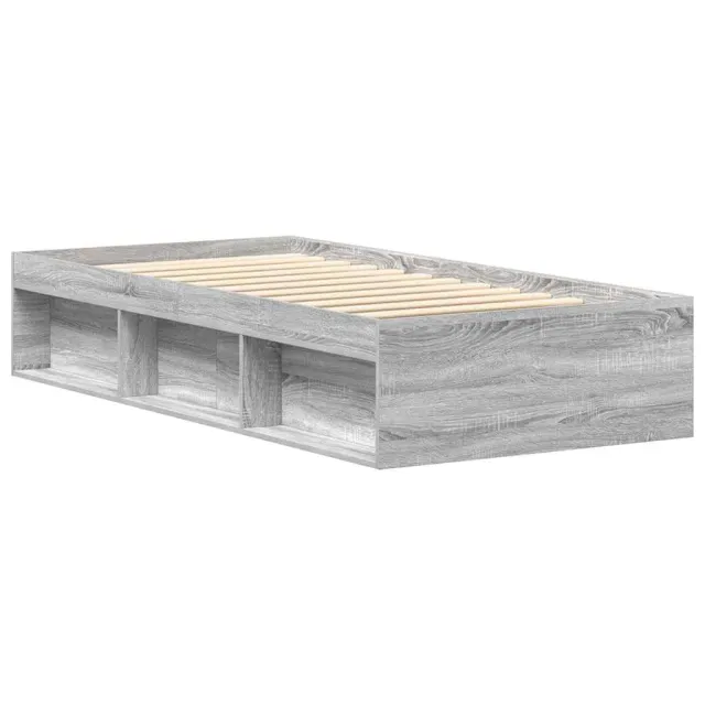 Cadre de lit sans matelas sonoma gris 75x190 cm