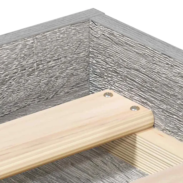 Cadre de lit sans matelas sonoma gris 75x190 cm